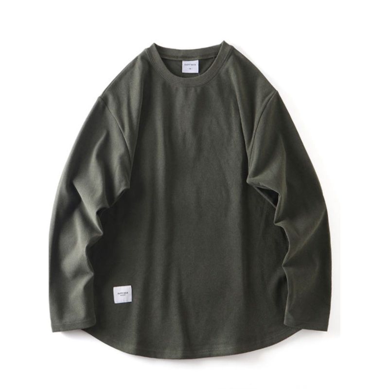 Dralon Bottoming Shirt Men's Autumn and Winter Thermal Underwear Foreign Trade Cattle Goods Heating Cationic Round Neck Long Sleeves Shirt