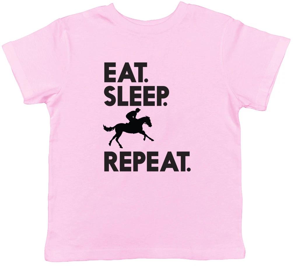 Eat Sleep Ride Repeat Childrens Kids Girls Boys T-Shirt Tee 100