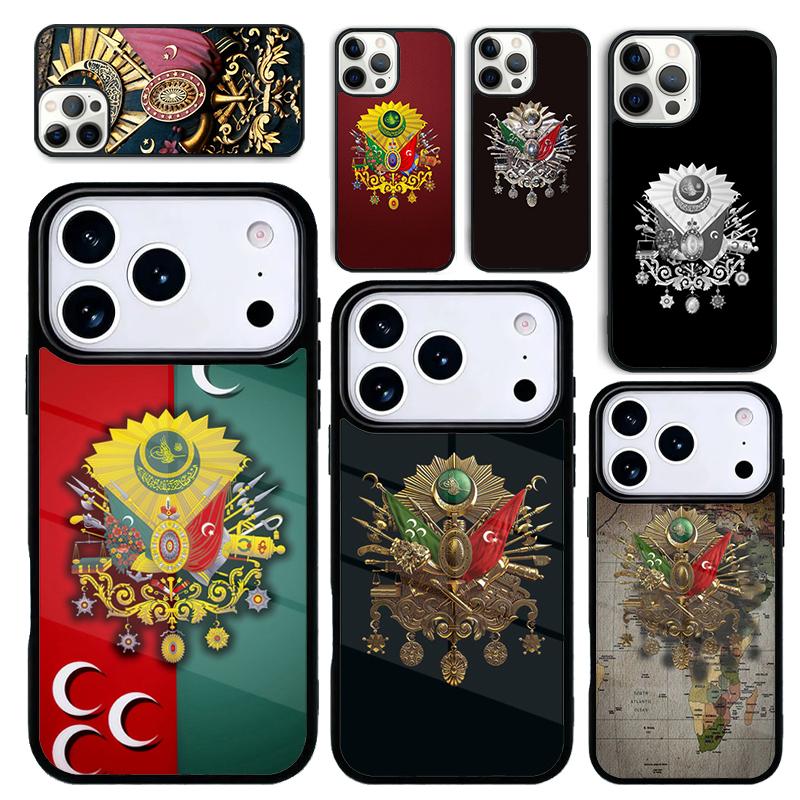Capa Case for iPhone 17 Air 16 Pro Max 15 Plus 11 13 Mini 14 12 Back Phone Cover Ottoman Empire Coat Of Arms