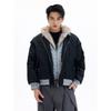 Kisko Winter American-Style Faux Two-Piece Patchwork Cotton Coat for Men and Women, High-End Quilted Warm Hooded Jacket