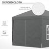 3x3(m) Pop-Up Gazebo, with Curtain Walls and Windows, Grey