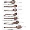 Wooden Kitchen Cooking Utensil Set,Wooden Soup Ladle,Walnut Wooden Spoons Spatula for Cooking 7pcs