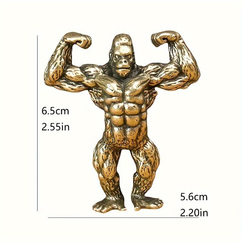 

Коллекционные фигурки из латуни с мускулистой гориллой - декор на тему животных алфавита, универсальный для внутреннего и наружного использования S
