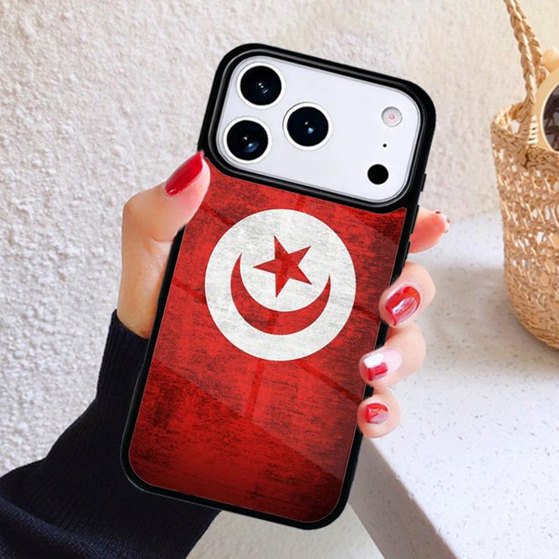 Tunisia Flag Star Symbols Phone Case For iPhone 17 Air 16 15 14 13 12 11 Pro Max Plus