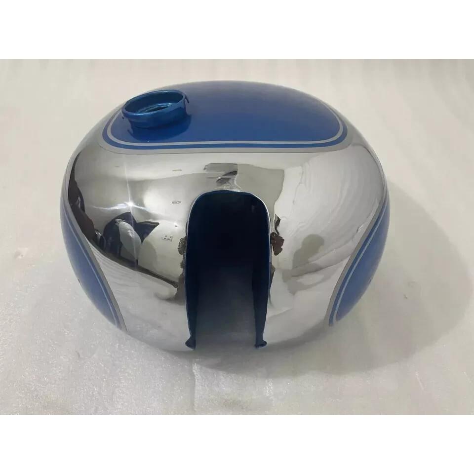 Matchless Ajs Twin G9 G12 Chrome & Blue Painted Steel Petrol Fuel Tank with Cap