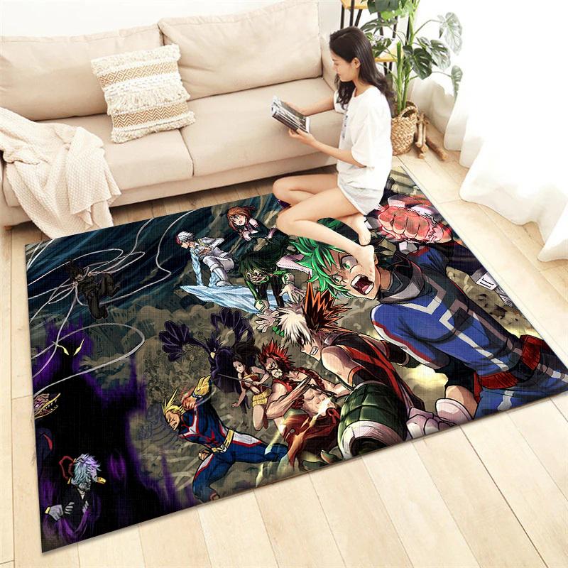 My Hero HD Printed Carpet Living Room Home Decor Sofa Table Rug Anti Slip Chair Cushion Lounge Mat Picnic Camping  Art