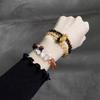 Natural Yellow Quartz Tigers Eye Double Wrap Bracelet Women Geometric Style Crystal Beaded Jewelry