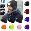Outdoor Usb Rechargeable Bluetooth Knitted Beanie Hat With Music And Light Features For Winter Comfort