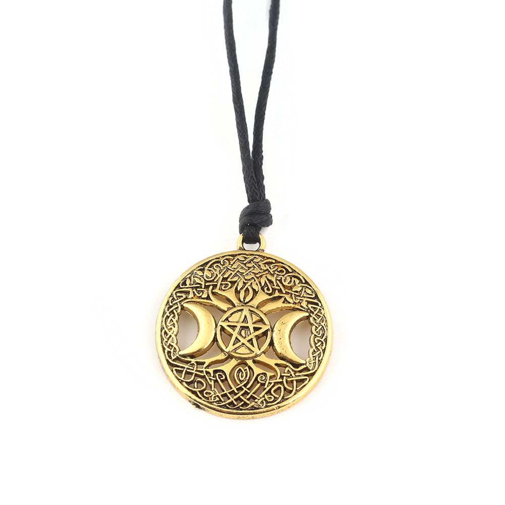 Norse Viking Odin's Runes Necklace Vegvisir Symbol Compass Pendant Vintage Necklaces for Women Men Jewelry