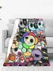 Cartoon Games Dandys World Flannel Blanket  Cozy Throw for Sofa Bedding Lounge xcm