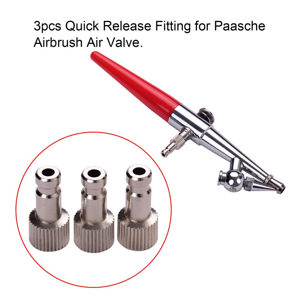 Airbrush Quick Disconnect Coupler Release Fitting 3pcs Male Fitting 14 Inch BSP Female Compatible