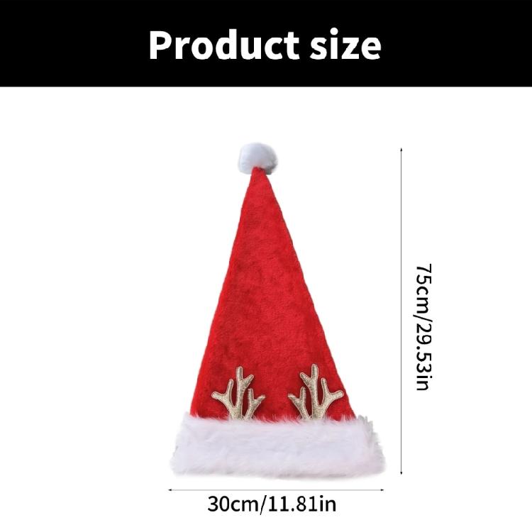 Festival Christmas Santa Caps for Festival Family Gathering Party Antler Santa Hat Holiday Props Headwear Christmas Hat