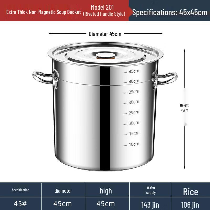 JPHZNB Food Grade Stainless Steel Stockpot with Lid