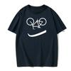 Bicycle Reverse Letter Funny Printing Men Women T Shirts Fashion Comfortable Top Regular Sleeve Short Sleeve Large Size Tshirts