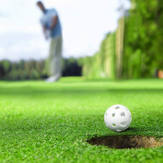 12/50Pcs 41mm 26 Holes Hollow Golf Sports Indoor Training Practice Plastic Ball