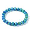 Sea Drop Glowing Firefly Glass Tropical Blue 8mm Beads Bracelet Glass Beads Glow-in-the-dark [135bt-08-16]