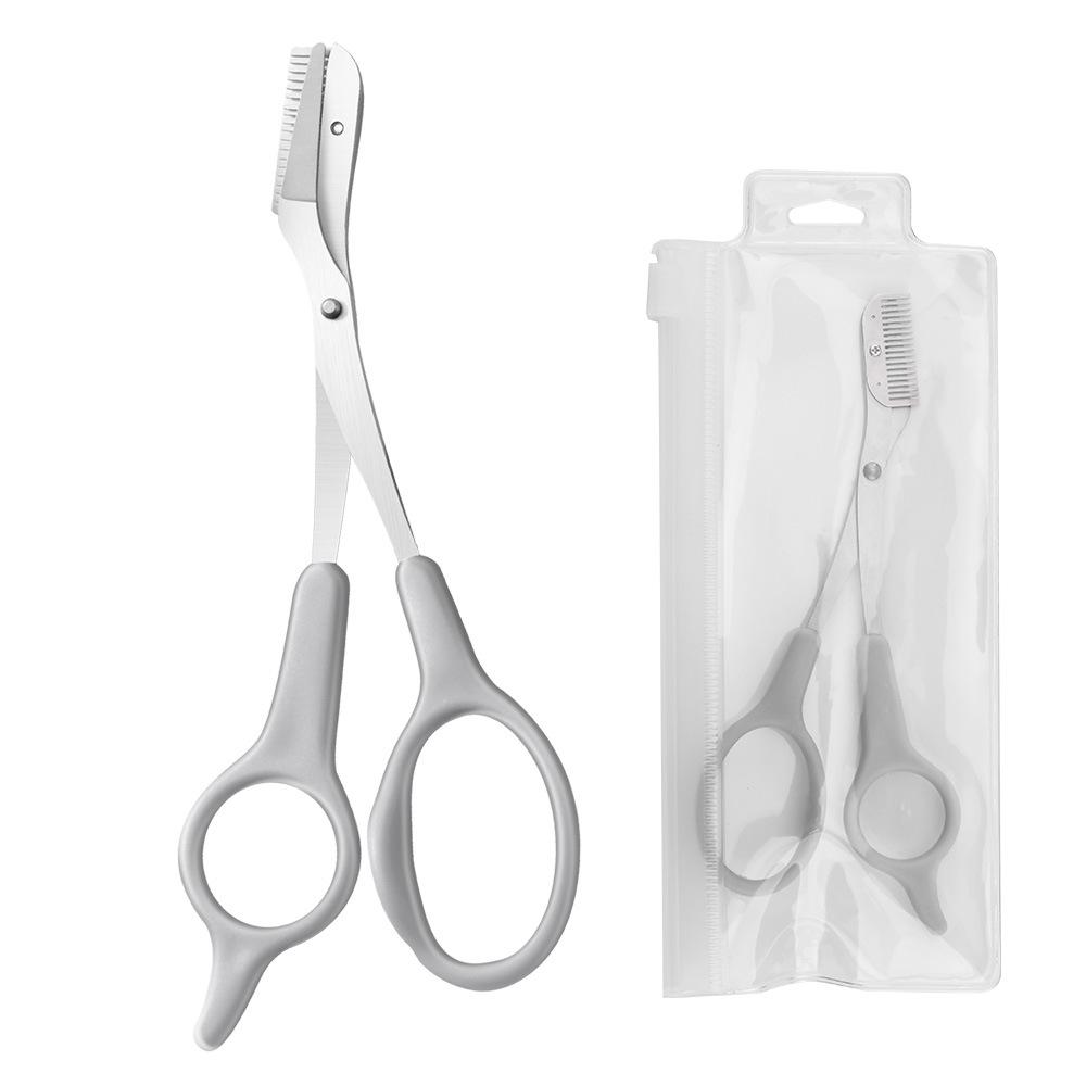 Stainless Steel Eyebrow Scissors & Trimmer Set for Women