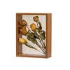 DIY Solid Wood 3D Transparent Photo Frame with Dried Rose & Gypsophila Specimen