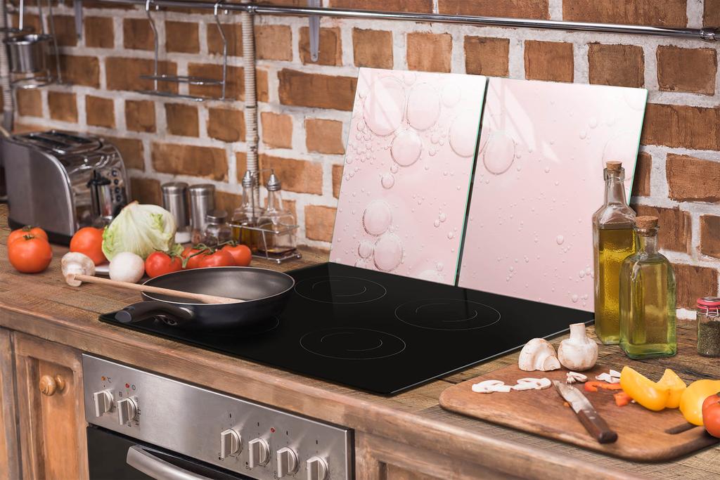 GLAS-KOCHFELDSCHUTZPLATTE 85x52 ROSA