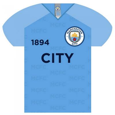 Nápis v tvare košele Manchester City FC