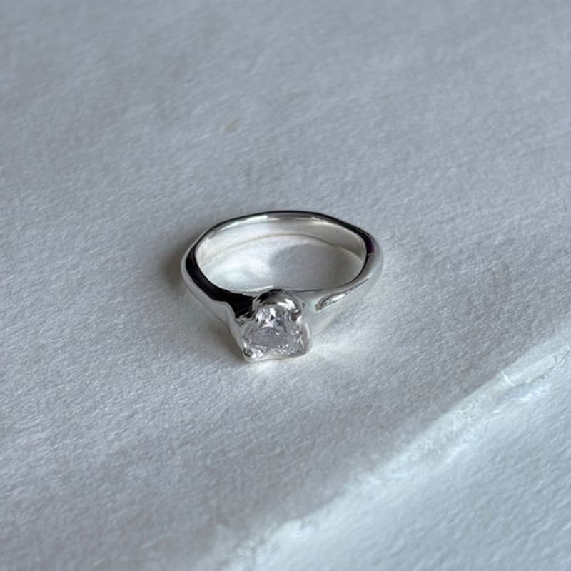 eveningbell [silver925] Wavy heart ring (silver)