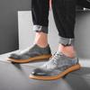 Men's Brogues Shoes Casual Suede Leather Oxford Shoes For Men Flats Shoes