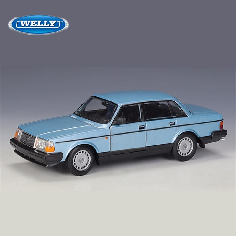 WELLY 1:24 VOLVO 240 GL Alloy Classic Car Model Diecasts Metal Retro Vehicles Car Model Simulation Collection Childrens Toy Gift