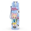 1PC Cute Girl Letter Doodle 750ml Color Plastic Sports Water Bottle Leakproof Flip Straw Lid Suitable for Sports Office Home Use