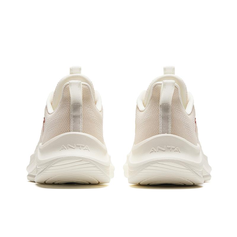 Anta Stroll Lightweight And Breathable Low-Top Running Shoes Women's Beige Brown Sneakers 922425509-3