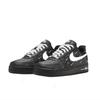 Nike Air Force 1 Abrasion Resistant Low top Skateboard Shoes Women's Black White HQ1180-001(Team352-)