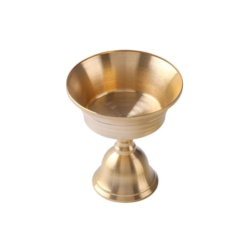 Brass Stand Butter Lamp Tealight Holder Home Decors Buddhist Candlestick
