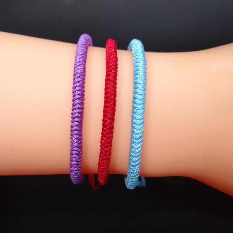 Charm 6 Colours Rope Bracelet Women Handmade Knots Braided Bracelets & Bangles Friendship Fashion Accessories Jewelry Girls