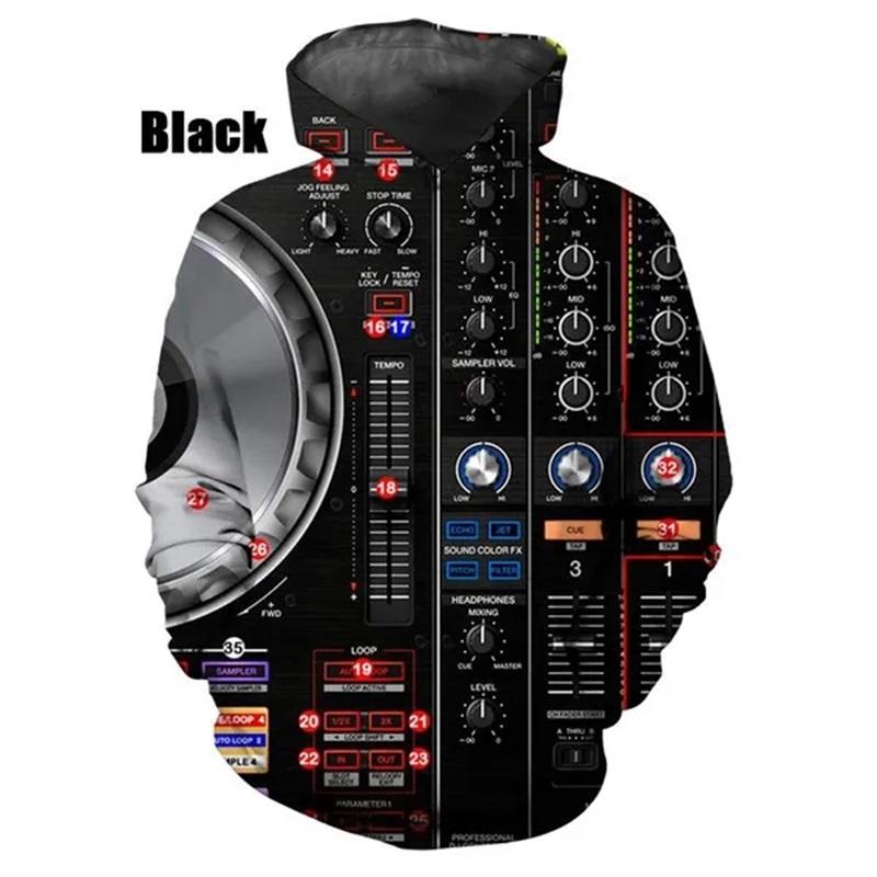 New Fashion 3D Print DJ Pattern Hoodies For Women Casual Pullover Sweatshirts Tops Women's Streetwear Oversized Hoodies Ropa Hombre