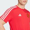 Adidas Manchester United DNA Striped Embroidered Crew Neck Short Sleeve Football Shirt Men Tops IT4162