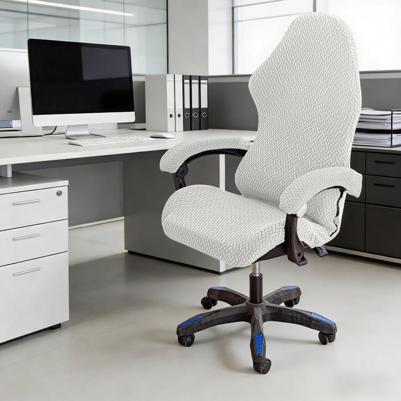 1Pc Solid Color Chair Cover Soft Elasticity Polar Armchair Slipcovers Computer Seat Covers Stretch Rotating Lift Gaming General