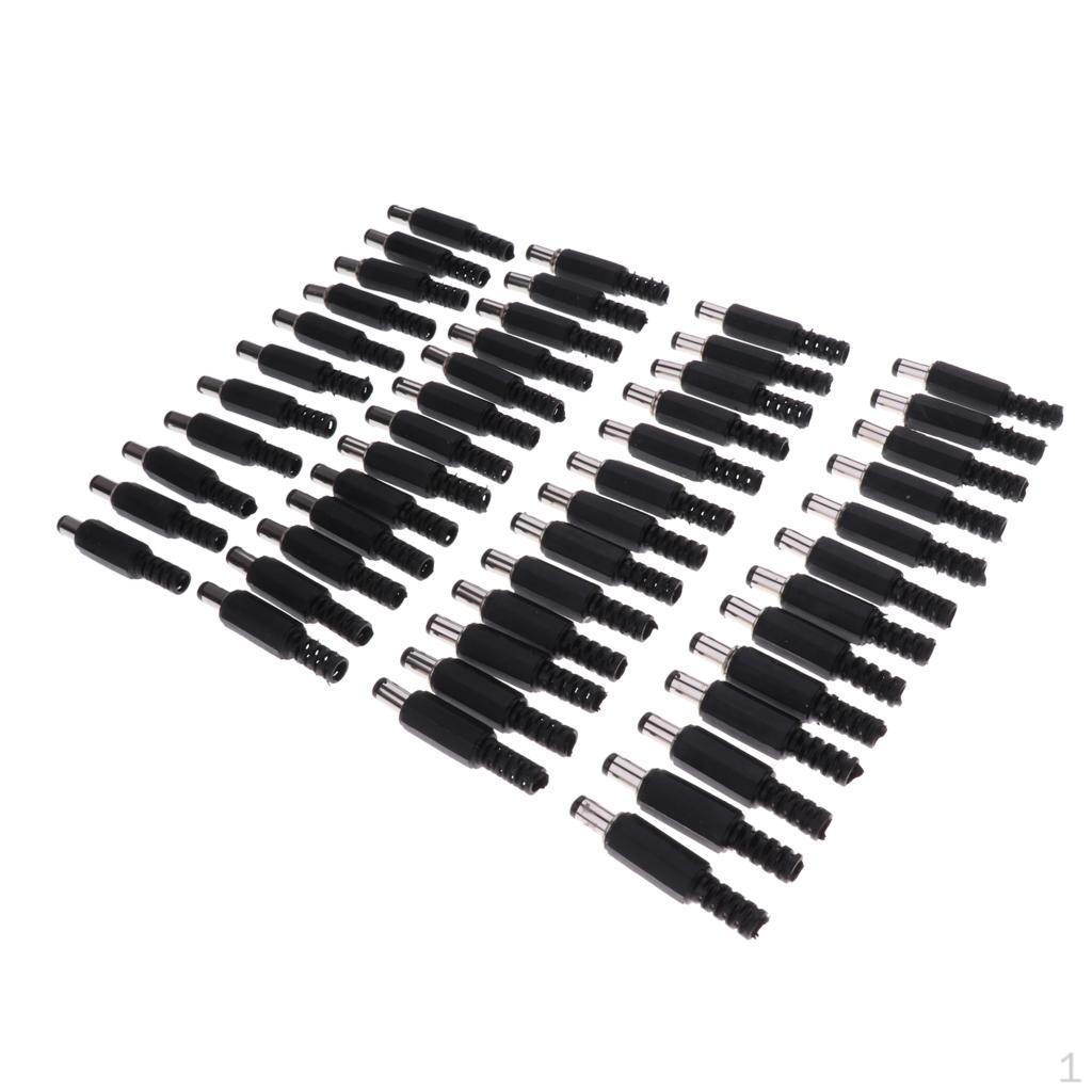 

50Pcs 5.5*2.1 Plug DC Male Power Adapter Straight Connector