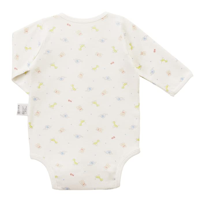 MIKI HOUSE HOT BISCUITS Kids' Long Sleeve Body Shirt, Multicolor, 60cm, 70-1525-574