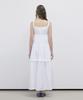Ssikeoseun Cotton Flounce Sleeveless Maxy Dress - White