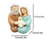 Holy Family Figurine HandPainted Statue Compact Nativity for Home, Bedroom,