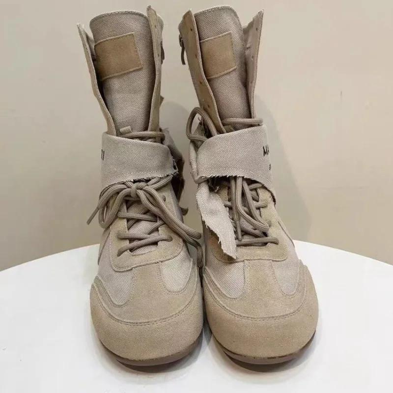 Fashion Women Ankle Sport Running Shoes Autumn 2025 Casual Walking Canvas Snow Boots Lace Up Round-toed Brand Trendy Zapatillas Mujer