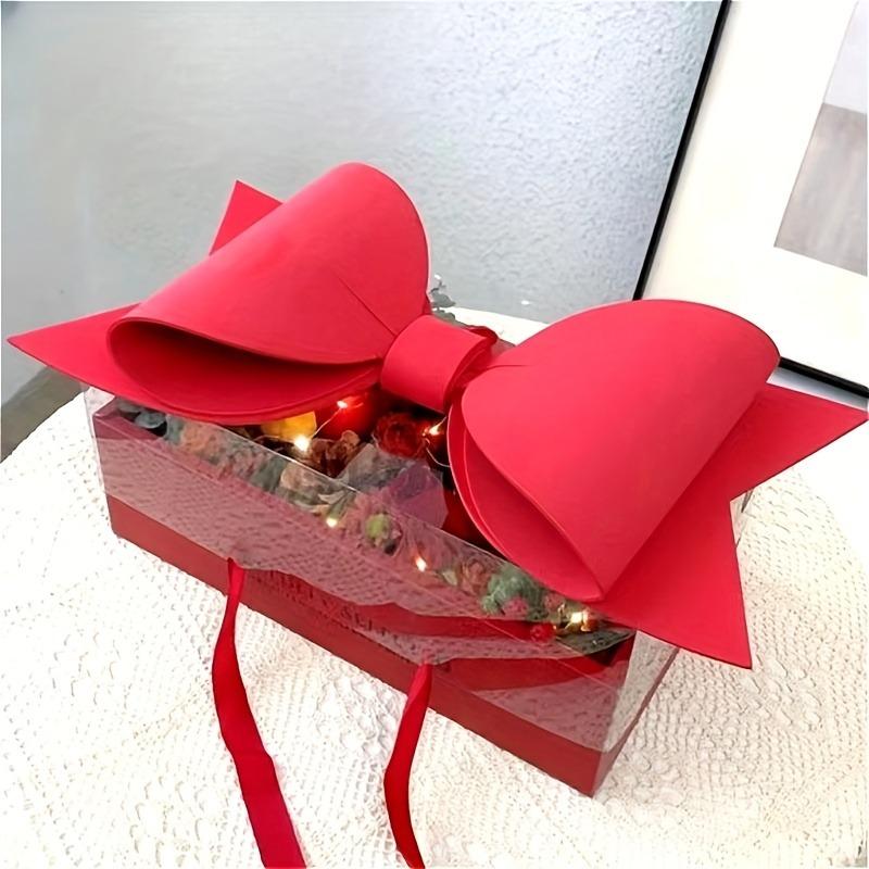 10Pack Elegant Fruit&Floral Flower Box/Gift Box with Bow Transparent DIY Handheld Flower Arrangement for Valentine'S Day Wedding