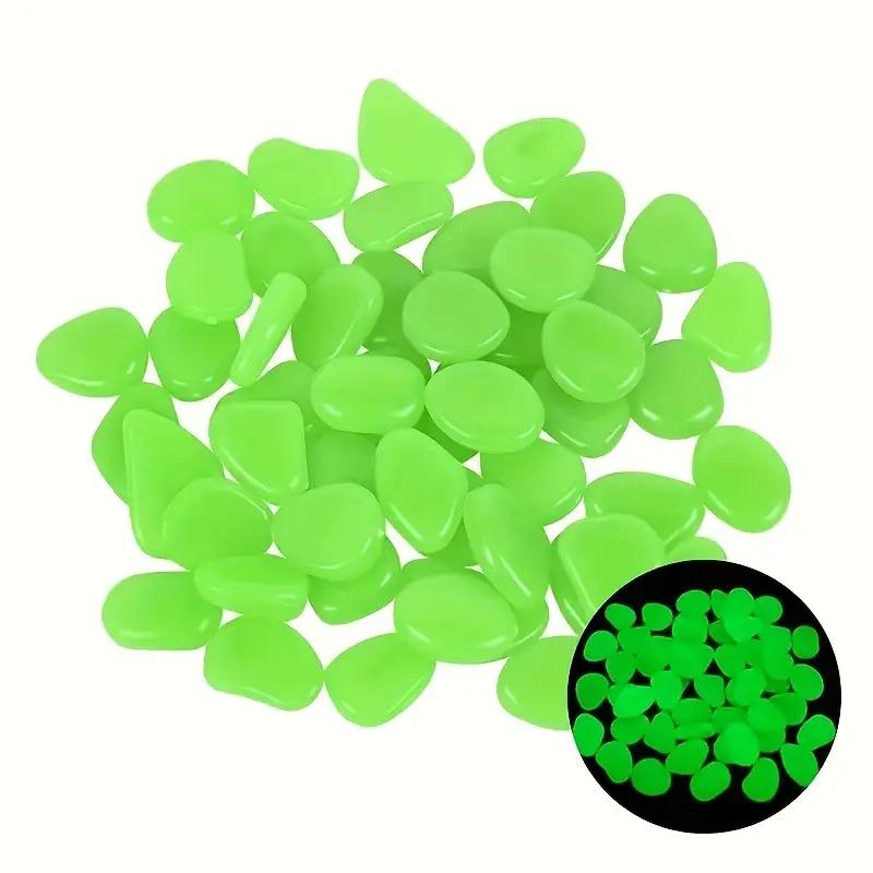 

1000Pcs Luminous Garden Stones, Vibrant Glowing Plastic Stakes for Pathway, Space & Garden Decor, Metal Art Display Accessories