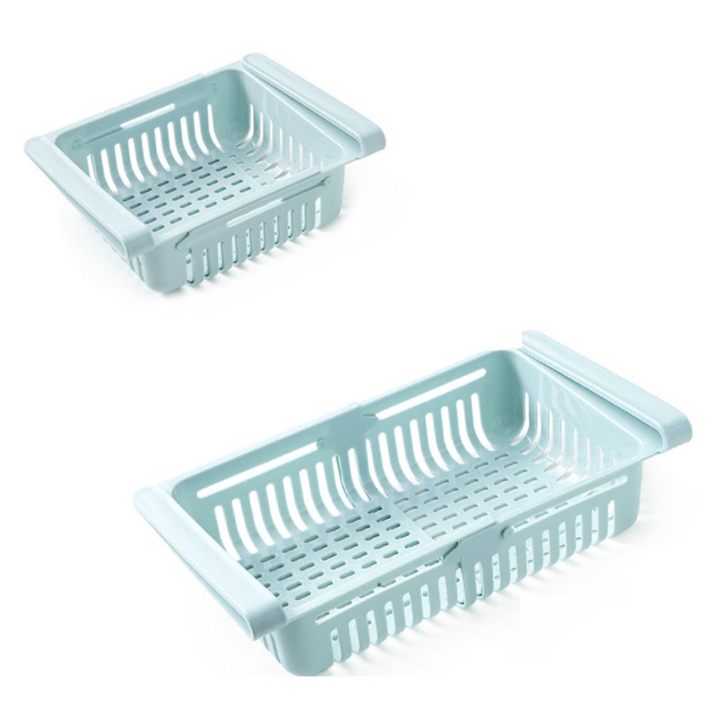 Adjustable Stretchable Refrigerator Organizer Basket Refrigerator Pull-out Drawers Spacer Layer Storage Rack