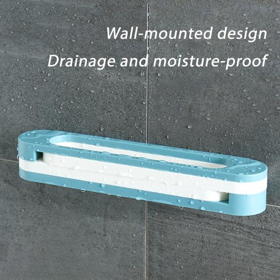 2Pcs Slippers Storage Rack Punching Free 3 In 1 Wall-Mounted Folding Organizer Kitchen Bathroom Slipper Stand