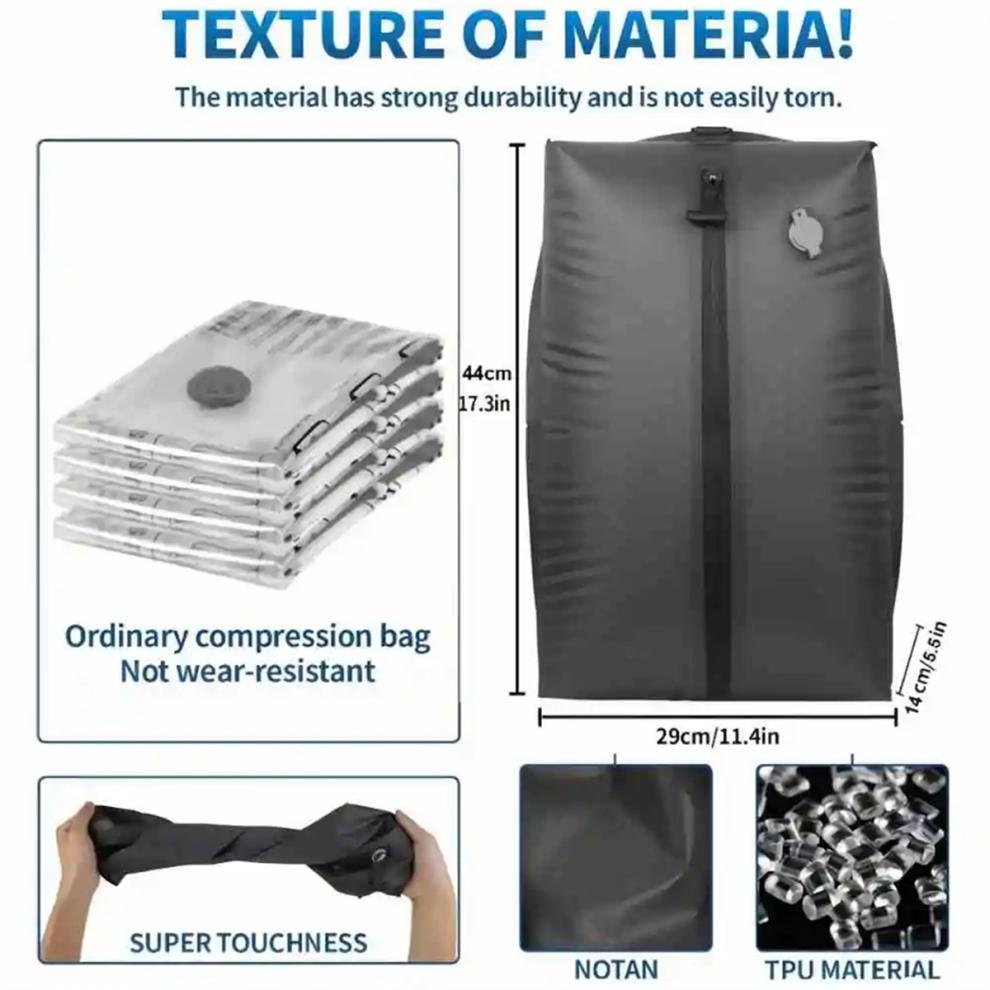 Travel Vacuum Storage Bags Comforter Compression Pack Empty Clothes Sealed Bag 1 Pump
