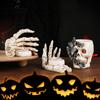 Halloween Decorations Skull Butterfly Pen Holder Craft Skull Candlestick  Home Decor