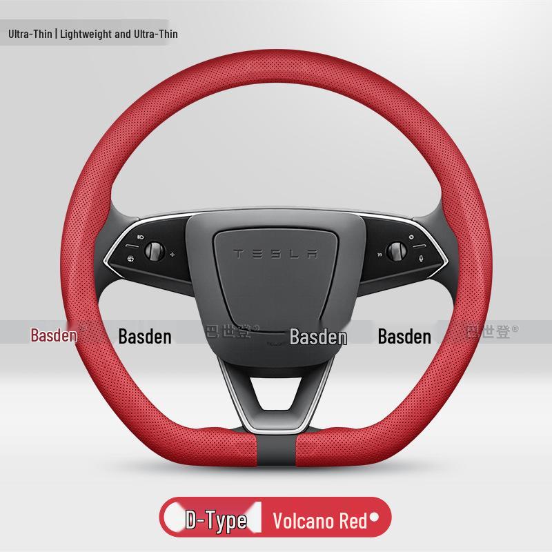 Originele Lederen Stuurwielhoes voor Tesla Model Y, 3, X, S