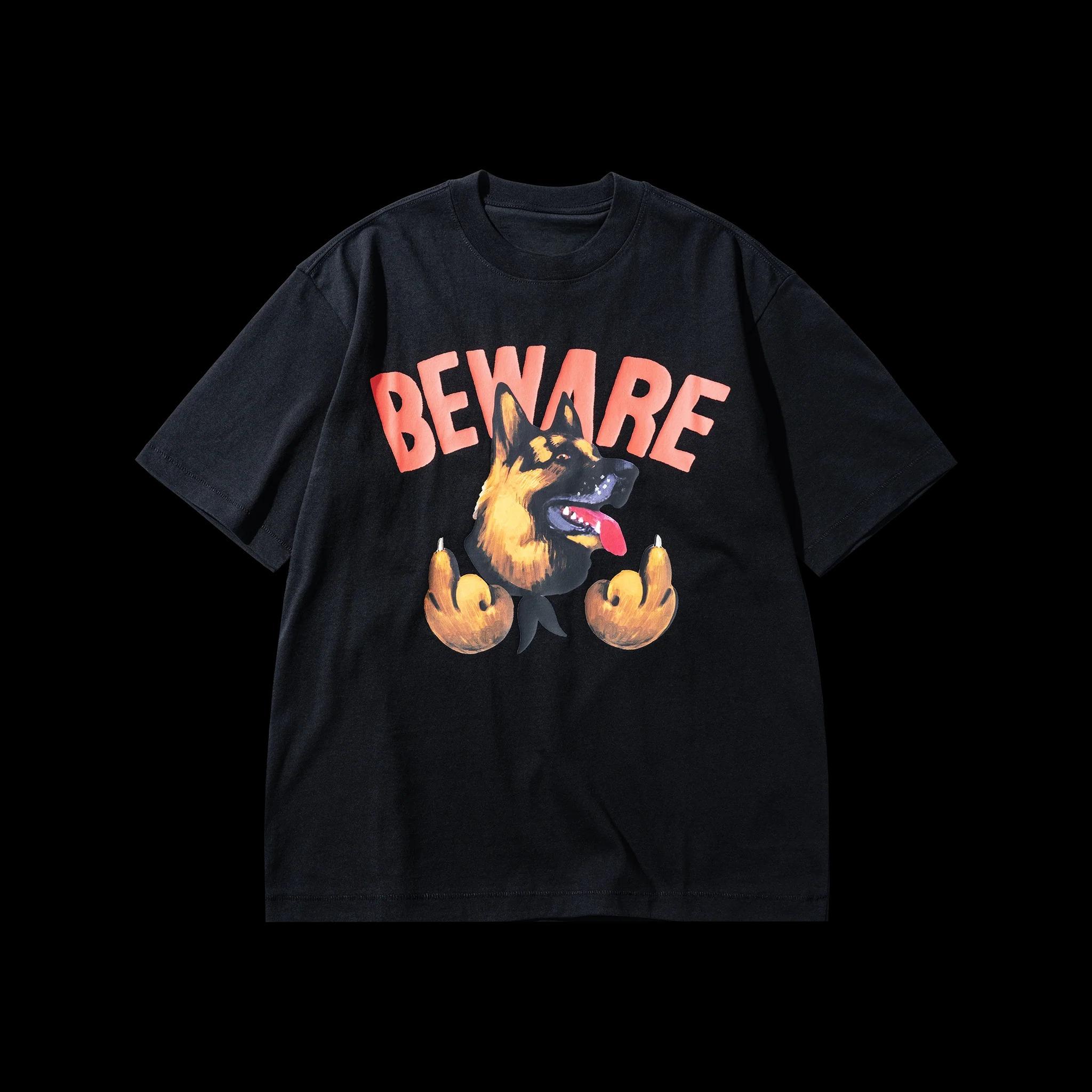 BEWARE THE Summer Trendy Casual TShirt Unisexs and Womens Luxury Brand Top S