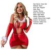 Weihnachtskleid-Set für Damen mit Armstulpen, ausgehöhltes Netz-Etuikleid, schmal, elastisch, flauschig, Haardekor, ärmellos, Club, Silvesterparty, Schlafzimmer, Minikleid