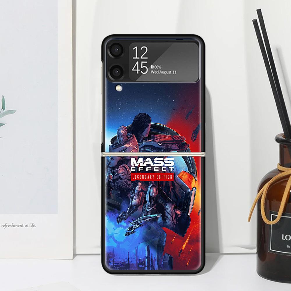 

N7 Mass Effect Phone Case Cover for Samsung Galaxy Z Flip 7 6 5 4 3 5G Flip3 Flip4 Flip5 ZFlip6 ZFlip7 Black Fundas Clear Galaxy Samsung Z Flip 3